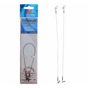 Поводок Ushiwaka Titanium Single UTS12512, 1х1, 12кг/25см, 2шт